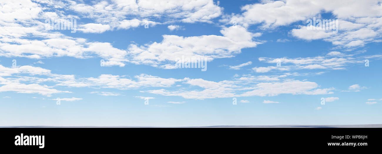 blue sky background with tiny clouds. panorama Stock Photo - Alamy