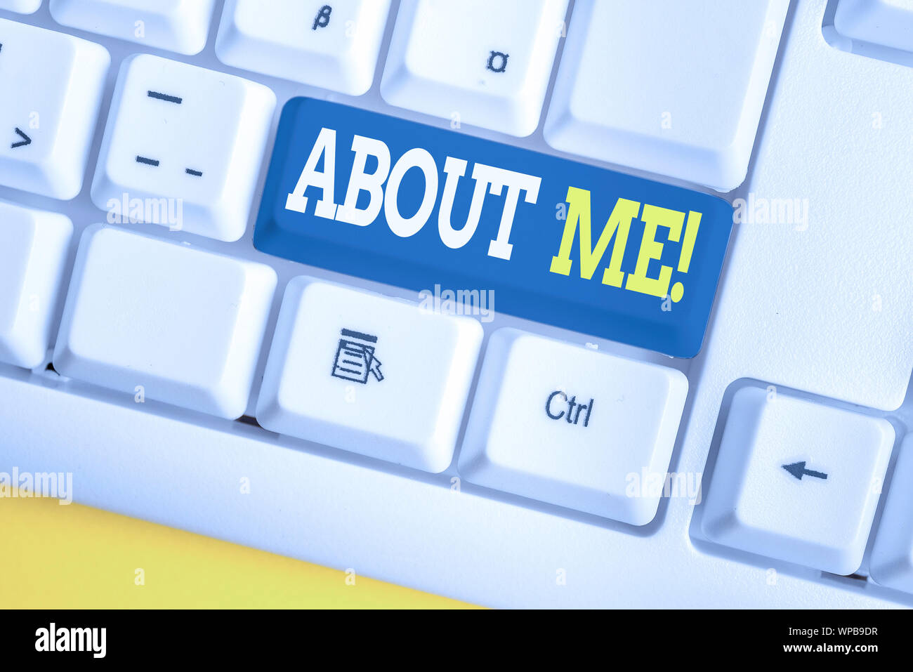 Word writing text About Me. Business photo showcasing telling someone ...