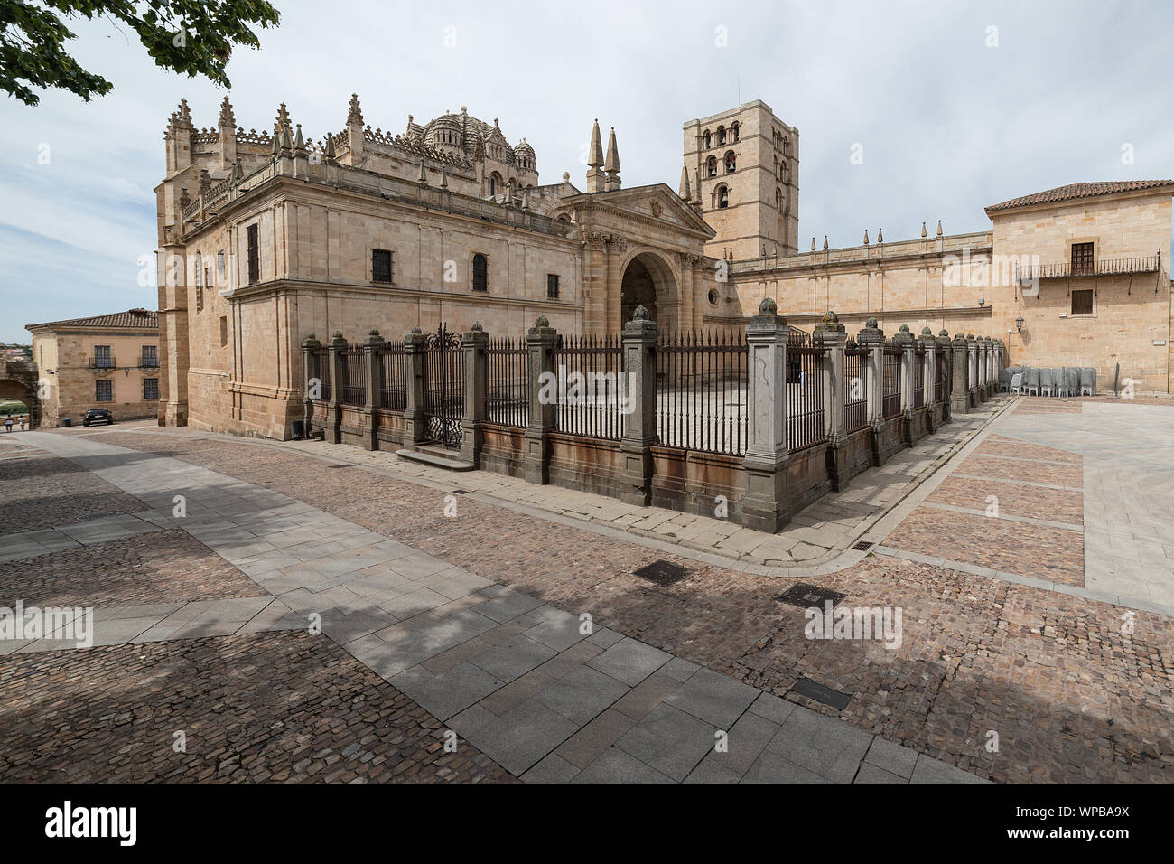 Romanic Cathedral at Zamora in Spain, ancient sanctuary Stock Photo