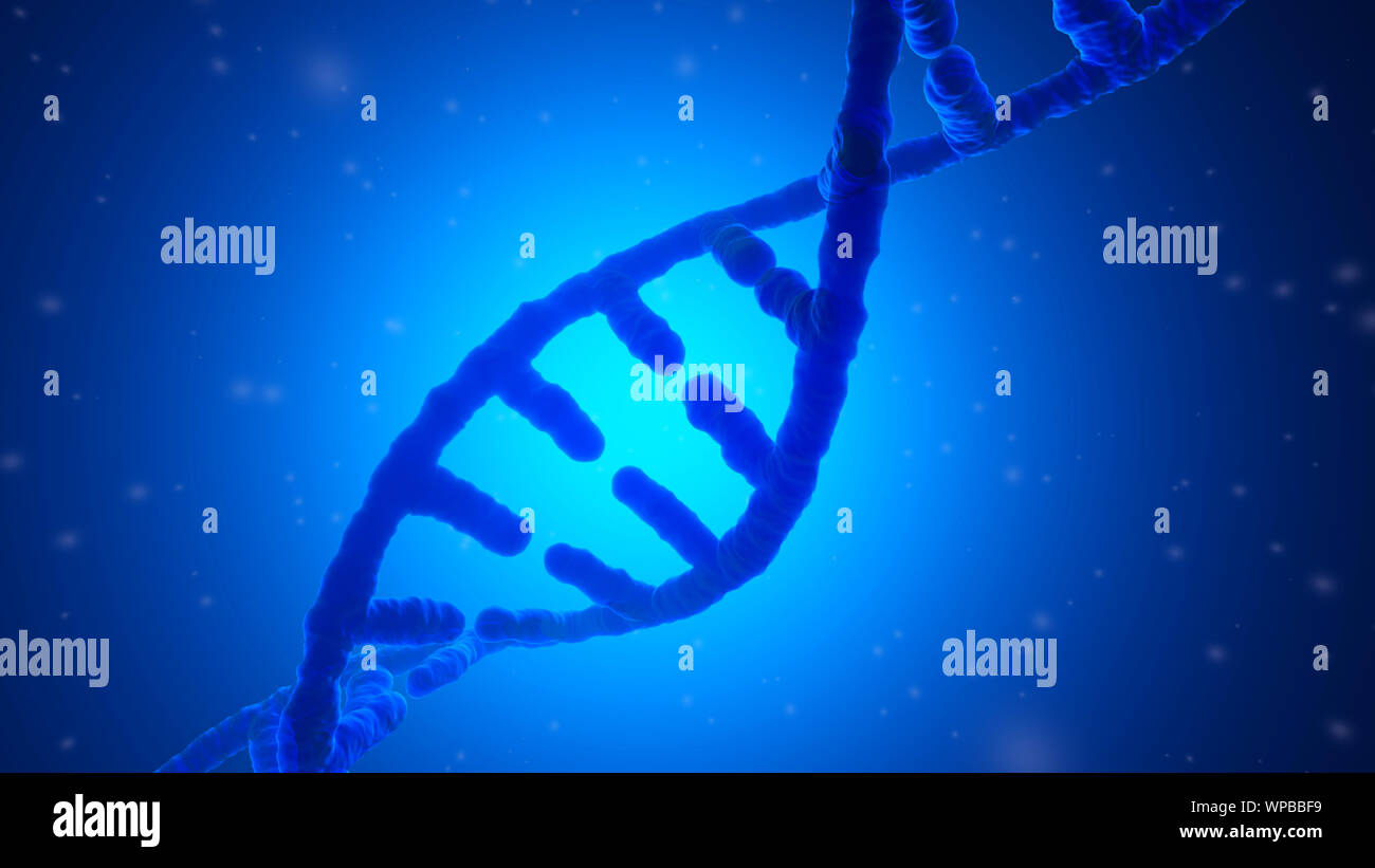 Real Dna Strand Under Microscope