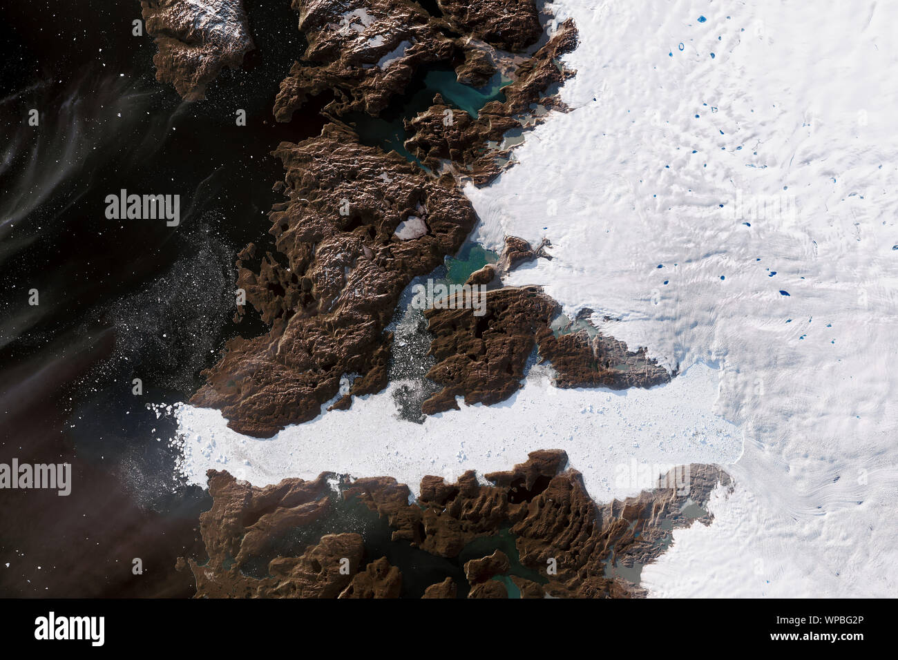 Jakobshavn glacier, Greenland, growing for third straight year, 2019, by NASA/DPA Stock Photo