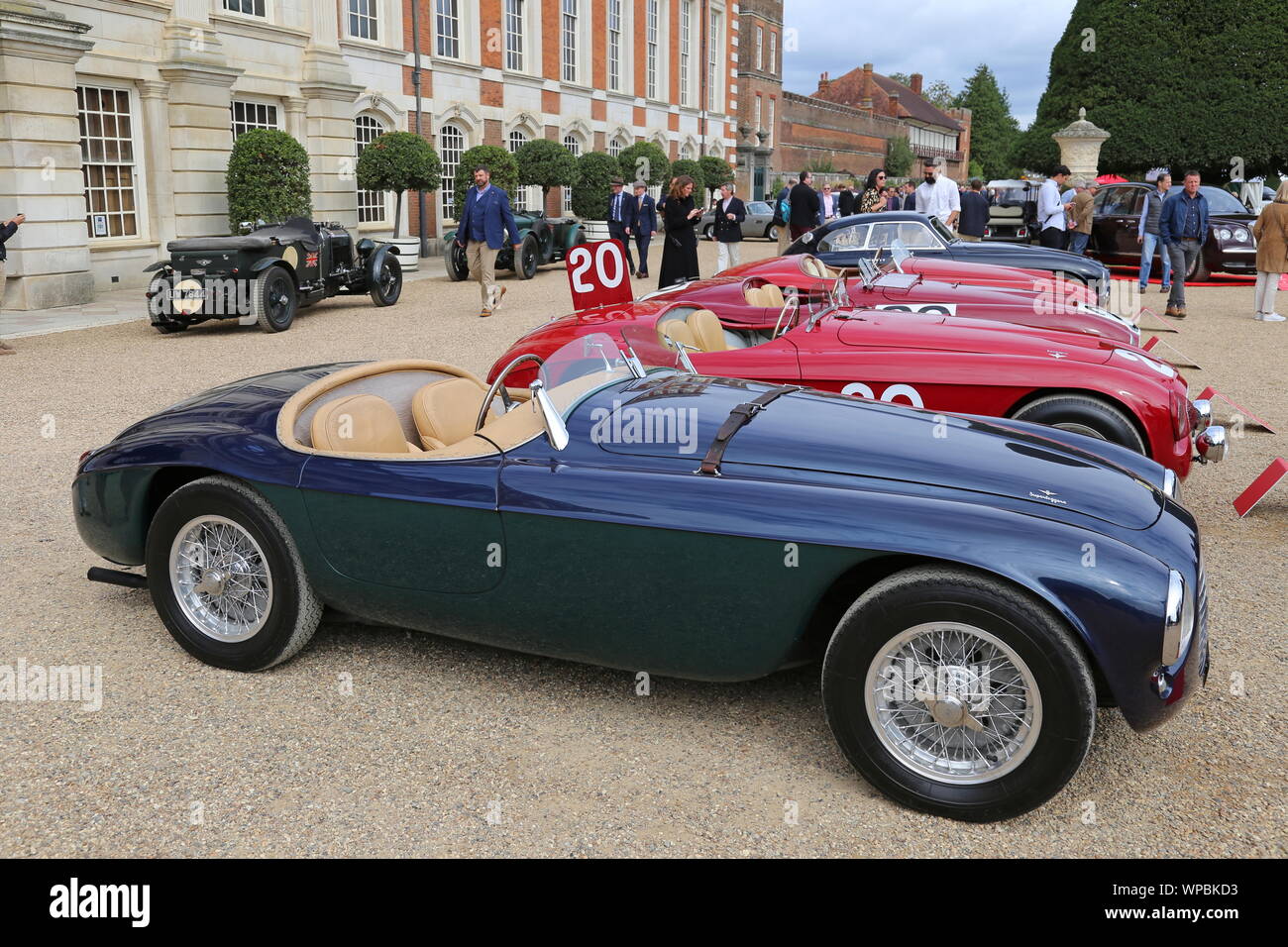 Ferrari 166 MM Barchettas, Concours of Elegance 2019, Hampton Court Palace, Surrey, England, UK, Europe Stock Photo