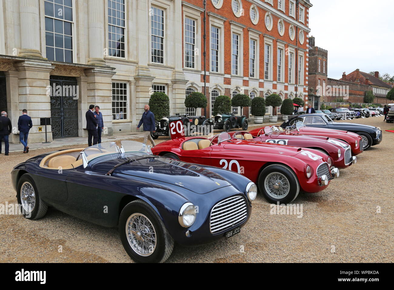 Ferrari 166 MM Barchettas, Concours of Elegance 2019, Hampton Court Palace, Surrey, England, UK, Europe Stock Photo