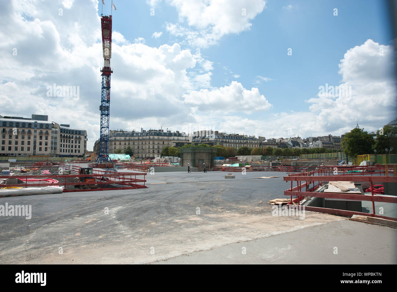 Paris, Les Halles, Umbau - Paris, Les Halles, Reconstruction Stock Photo