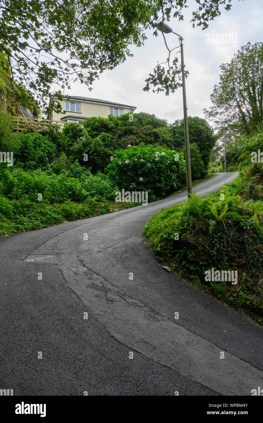 Worlds Steepest Road Stock Photo