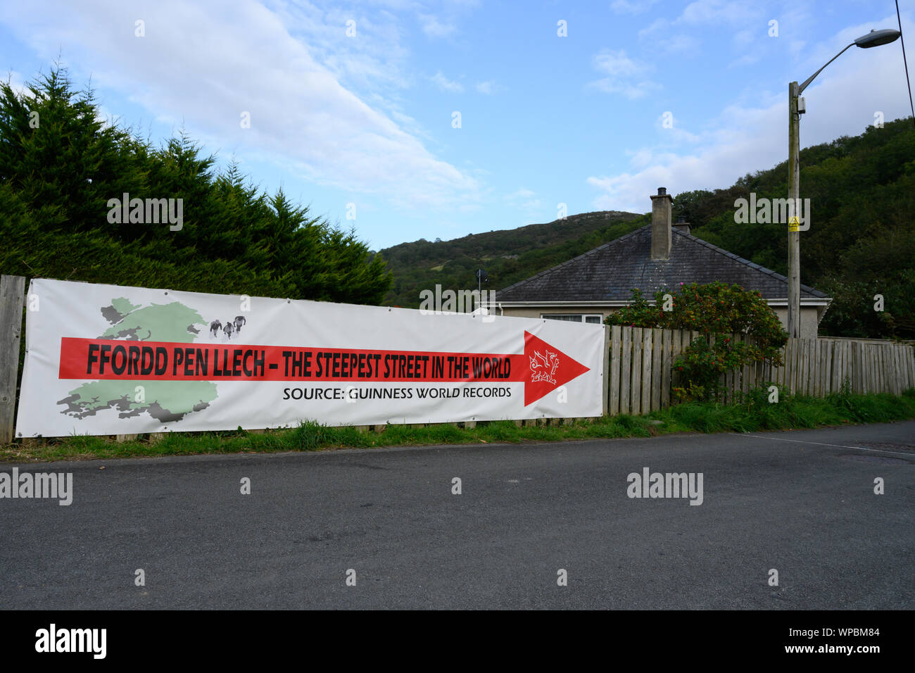 Worlds Steepest Road Stock Photo