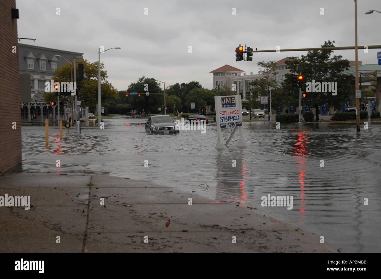 In The Wake Of Hurricane Dorian A Scene Of A Flooded Street At The Intersection Of Boush Street And Olney Road In Norfolk Virginia The Area Is Located Just Blocks From The