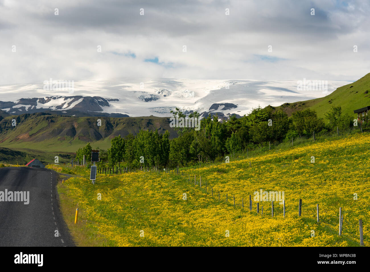 Views in area of the south of Iceland at the national road N1 Stock Photo