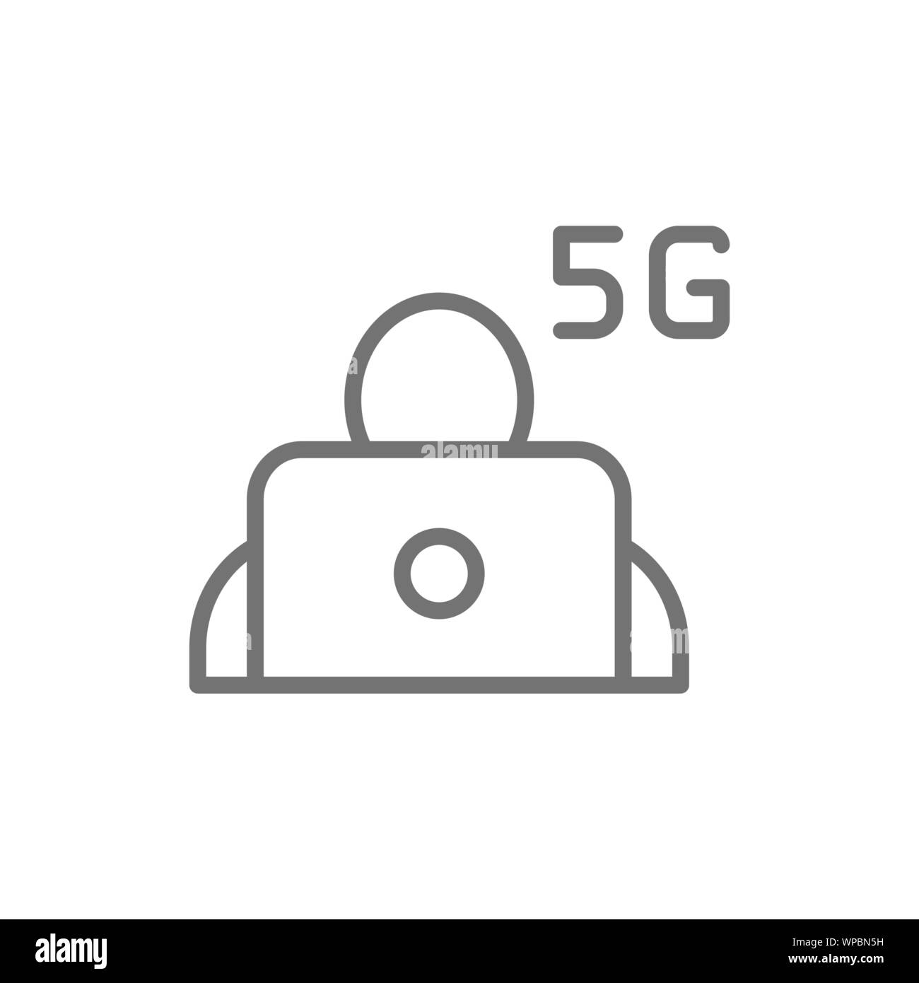 Using laptop at night Stock Vector