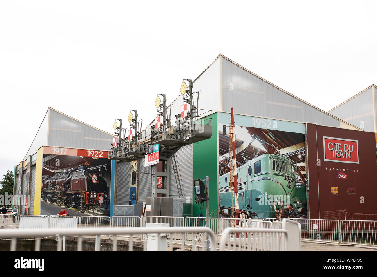The exterior of the Cité du Train museum in Mulhouse, France. Stock Photo
