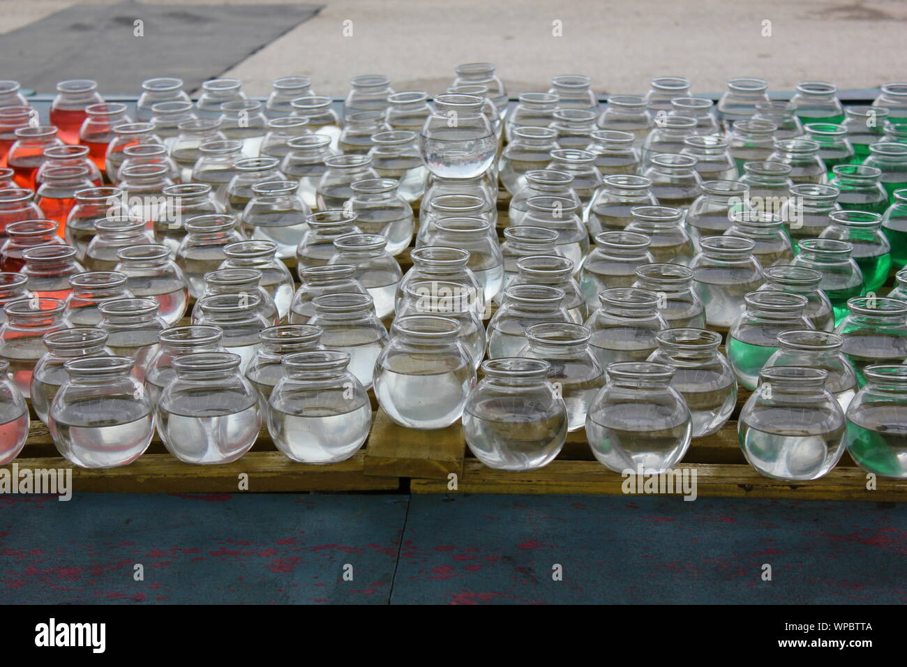 Pingpong Ball and Fish Bowl carnival game Stock Photo Alamy