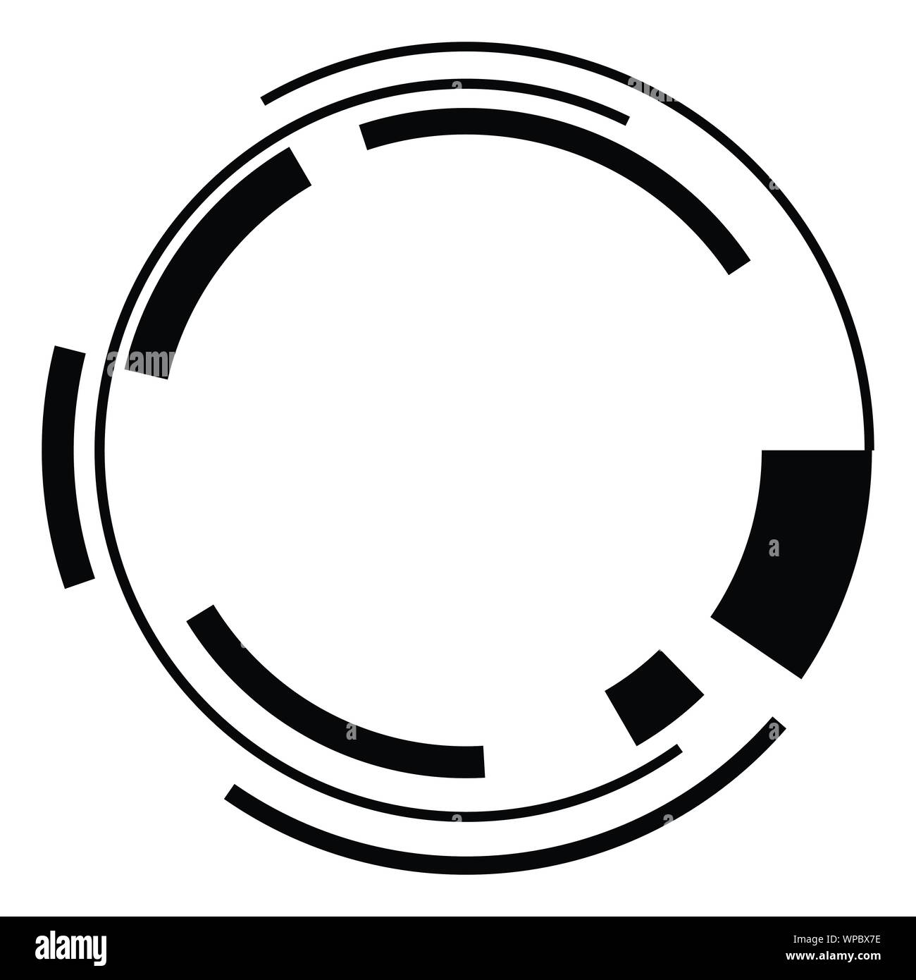 Geometric circle. Sci-fi, high-tech UI circular element Stock Vector ...