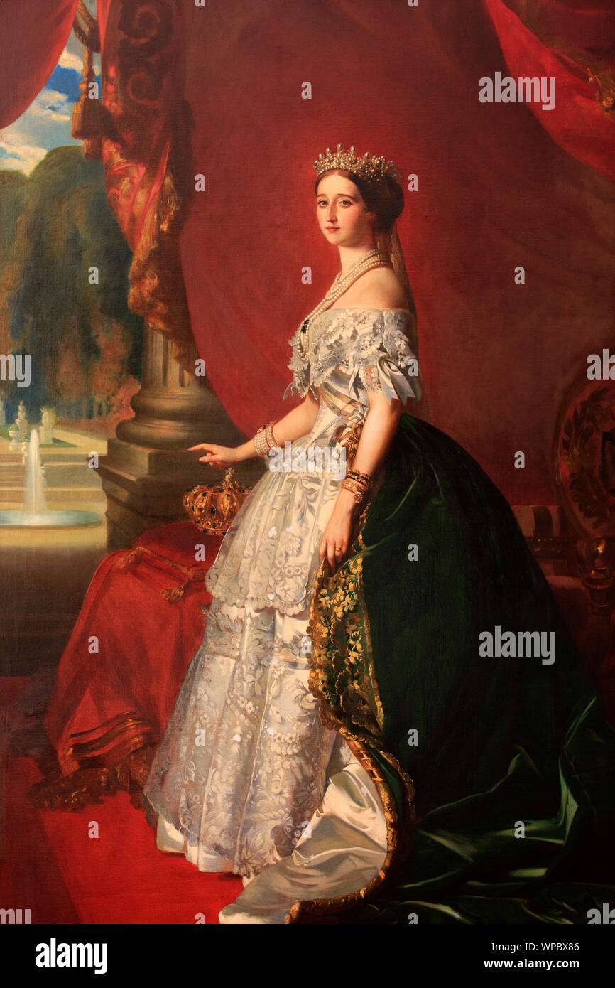 Empress Eugenie (1826–1920) 1855 Marie-Pauline Laurent A close copy of a  painting by Franz Xaver Winterhalter (1806–1873), the portrait depicts Eugénie  de Montijo de Guzmán (1826–1920), wife of Emperor Napoleon III and