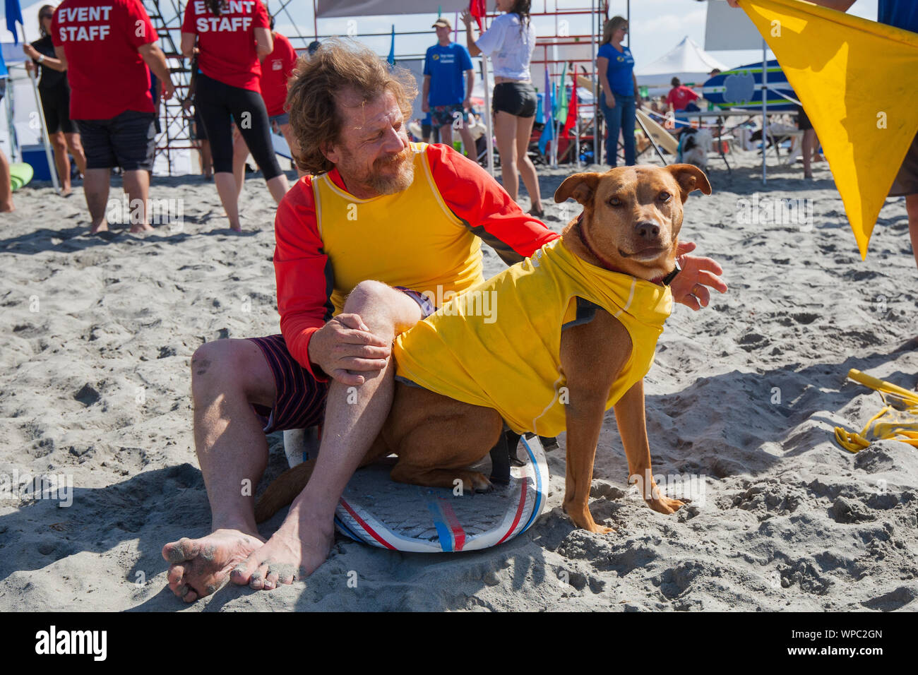 Del Mar California Usa 8th Sep 2019 Surfing Dogs At The