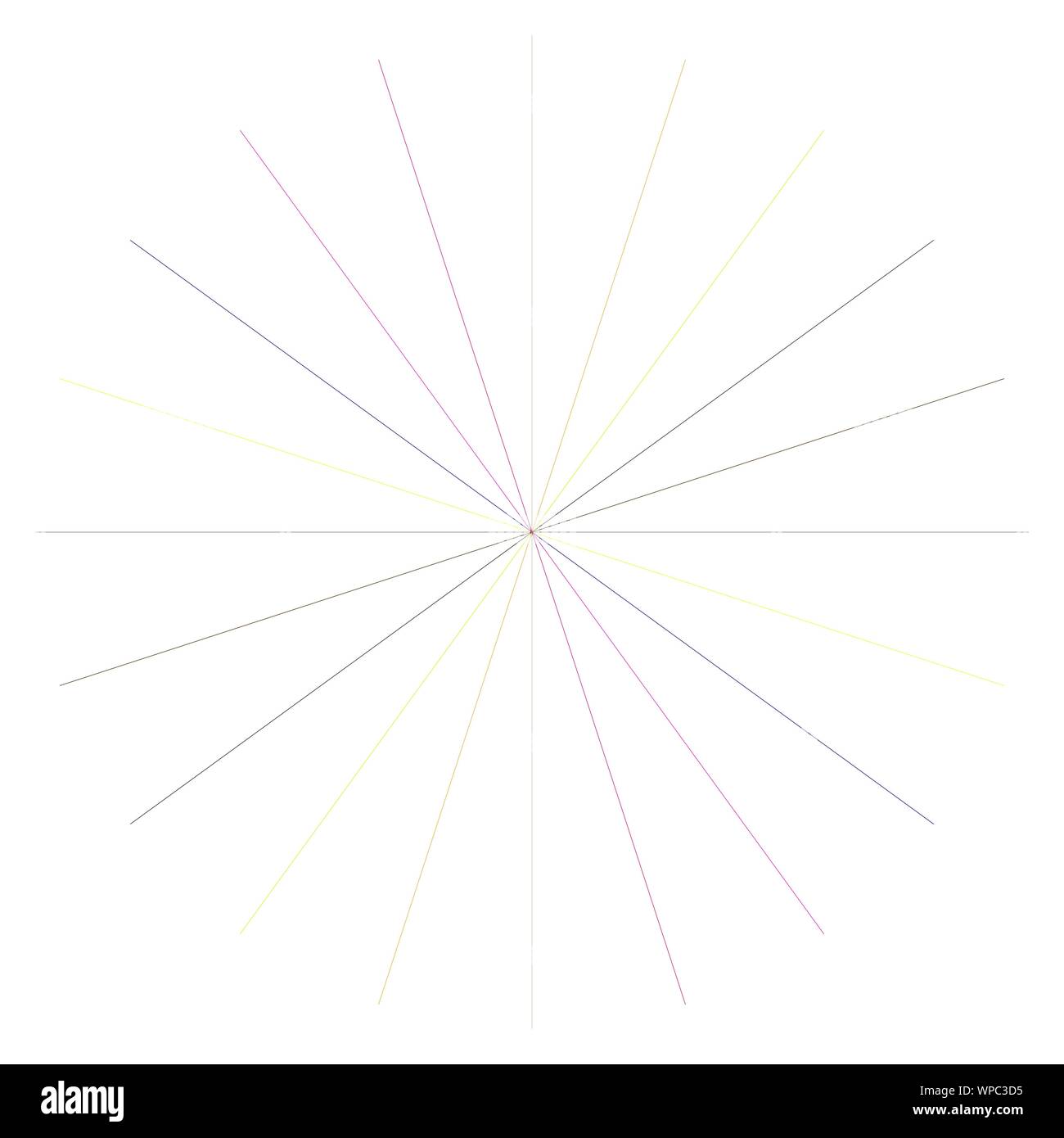 Radial, radiating lines, spokes. Circular rays, beams. Multicolor ...