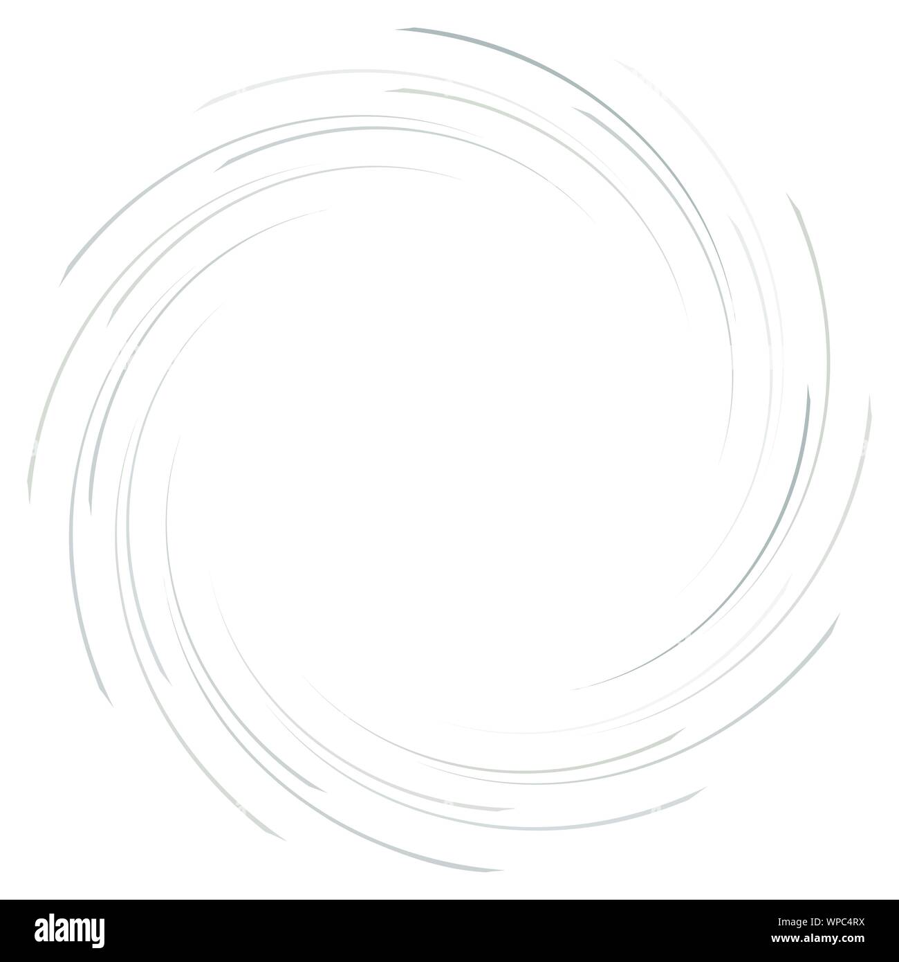 Abstract spiral, twist. Radial swirl, twirl curvy, wavy lines element ...