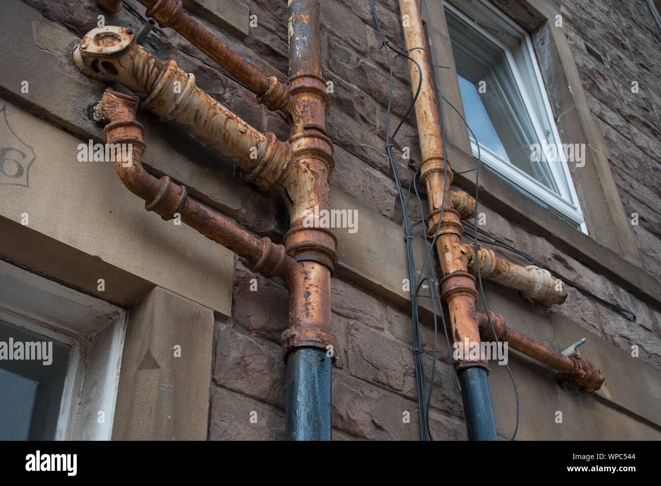 Rain Gutter Installation At Old British House Stock Photo Alamy Rain Gutter Installation At Old British House Stock Photo Alamy