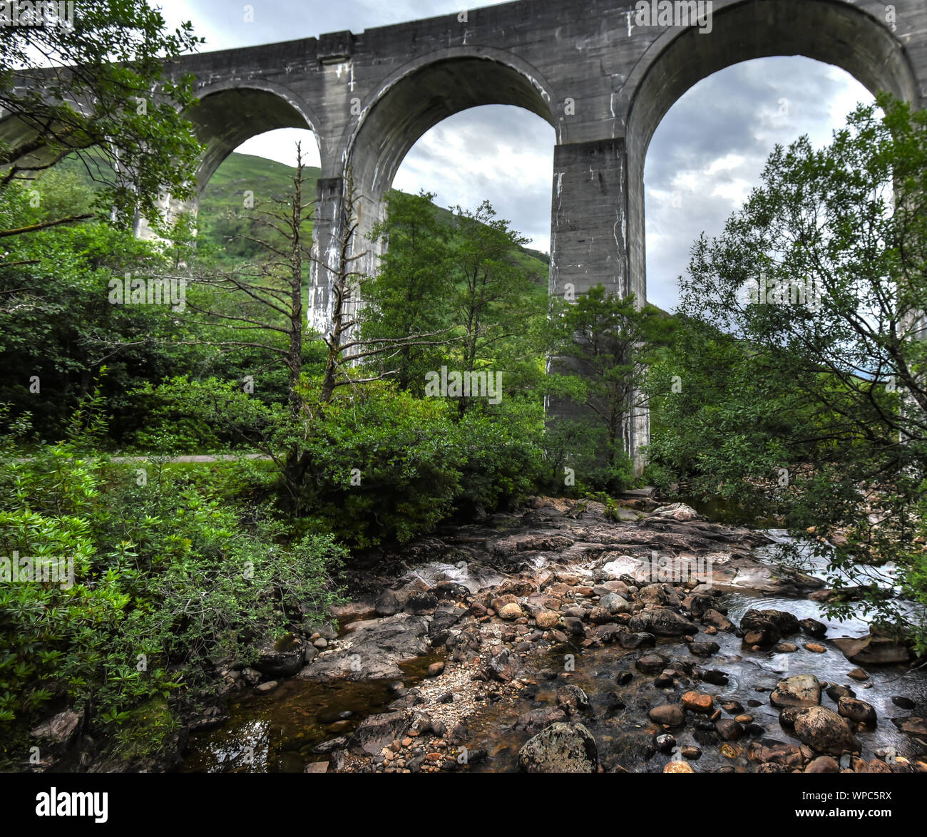 Glenfinnan Viaduct in north-west Scotland Stock Photo