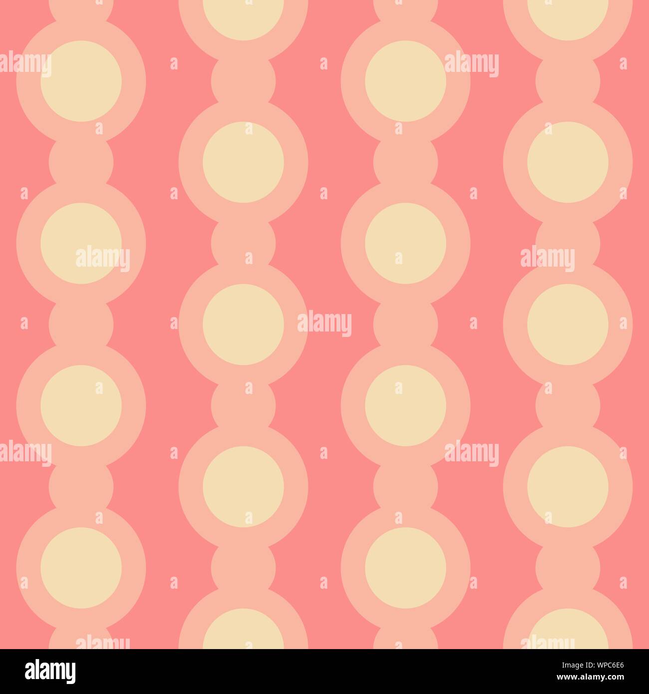 Abstract flat seamless pattern with dotted garlands. Timeless simple vector pattern for textile, prints, fabric, wallpaper, wrapping paper, web etc. Stock Vector