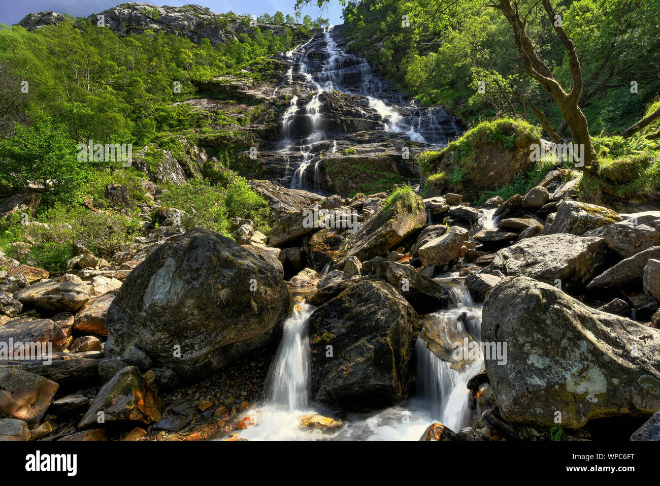Waterfall in scottish Highlands Stock Photo