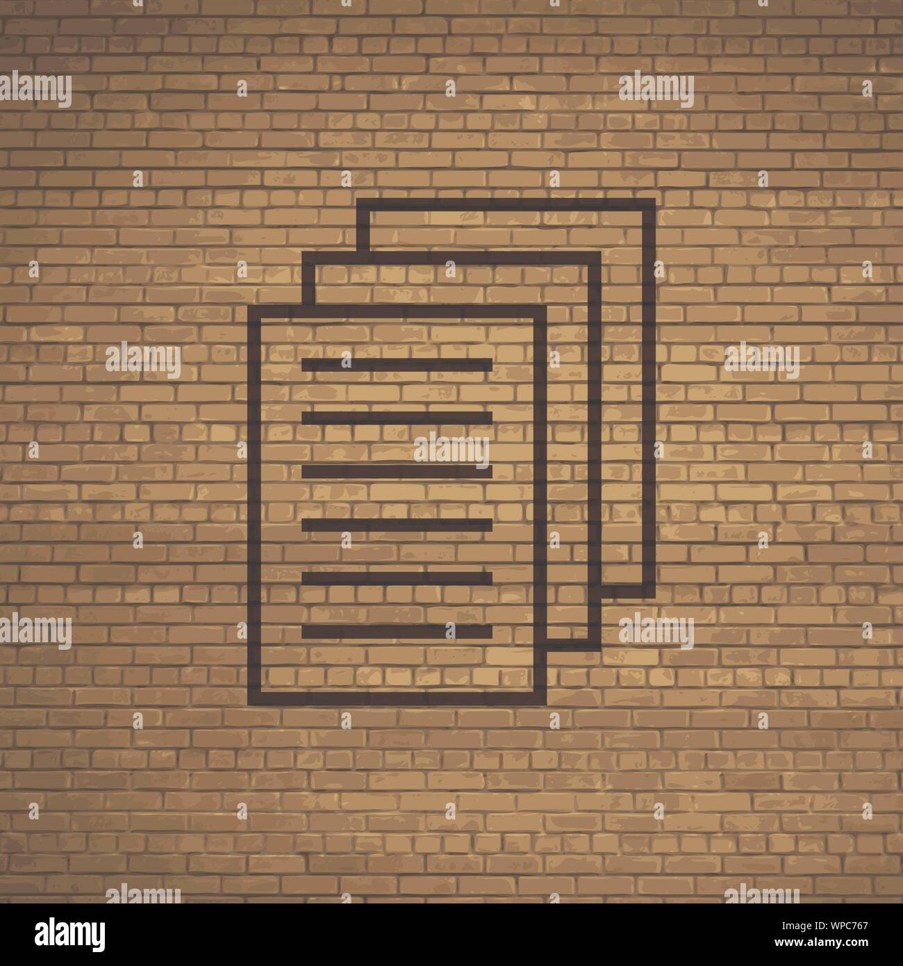 Copy file icon symbol Flat modern web design with long shadow and space ...