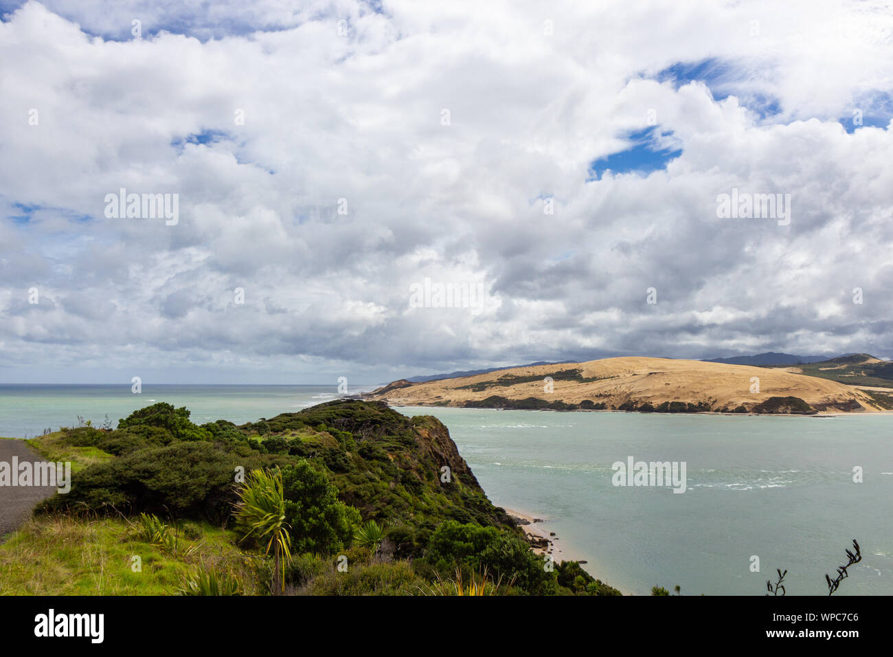 view from viewpoint near Opononi, New Zealand Stock Photo
