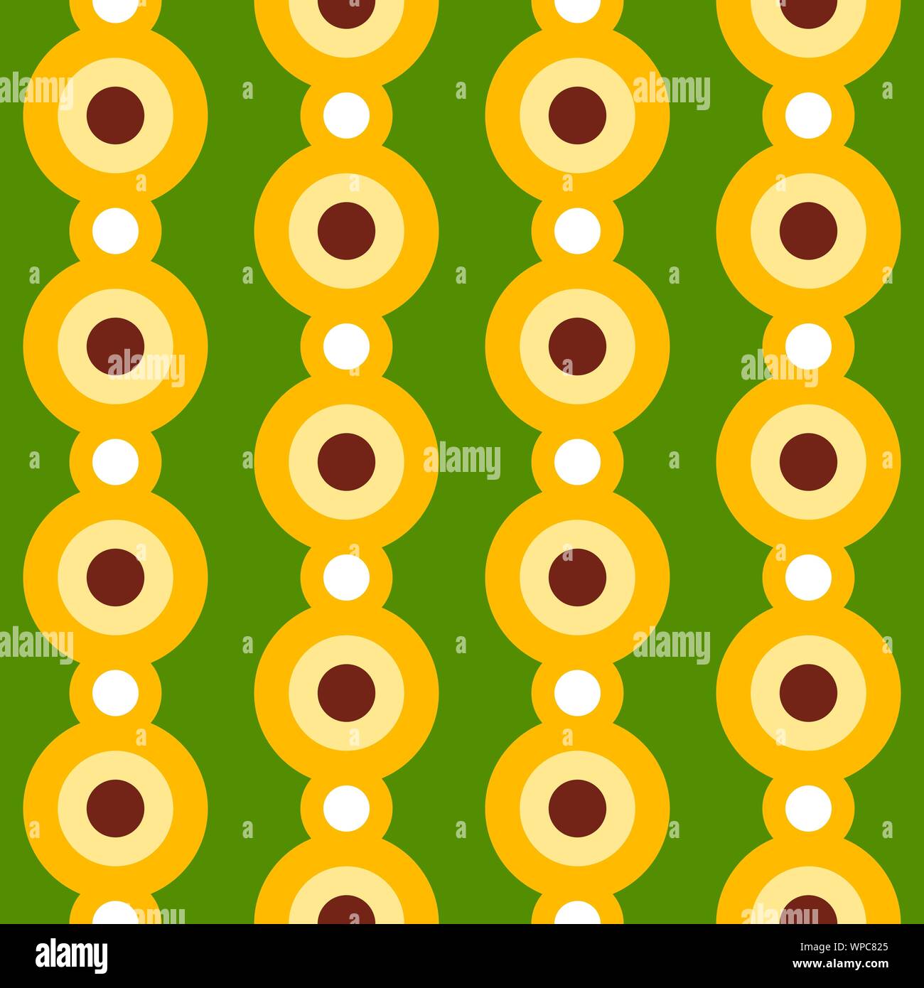 Abstract flat seamless pattern with dotted garlands. Timeless simple vector pattern. Stock Vector