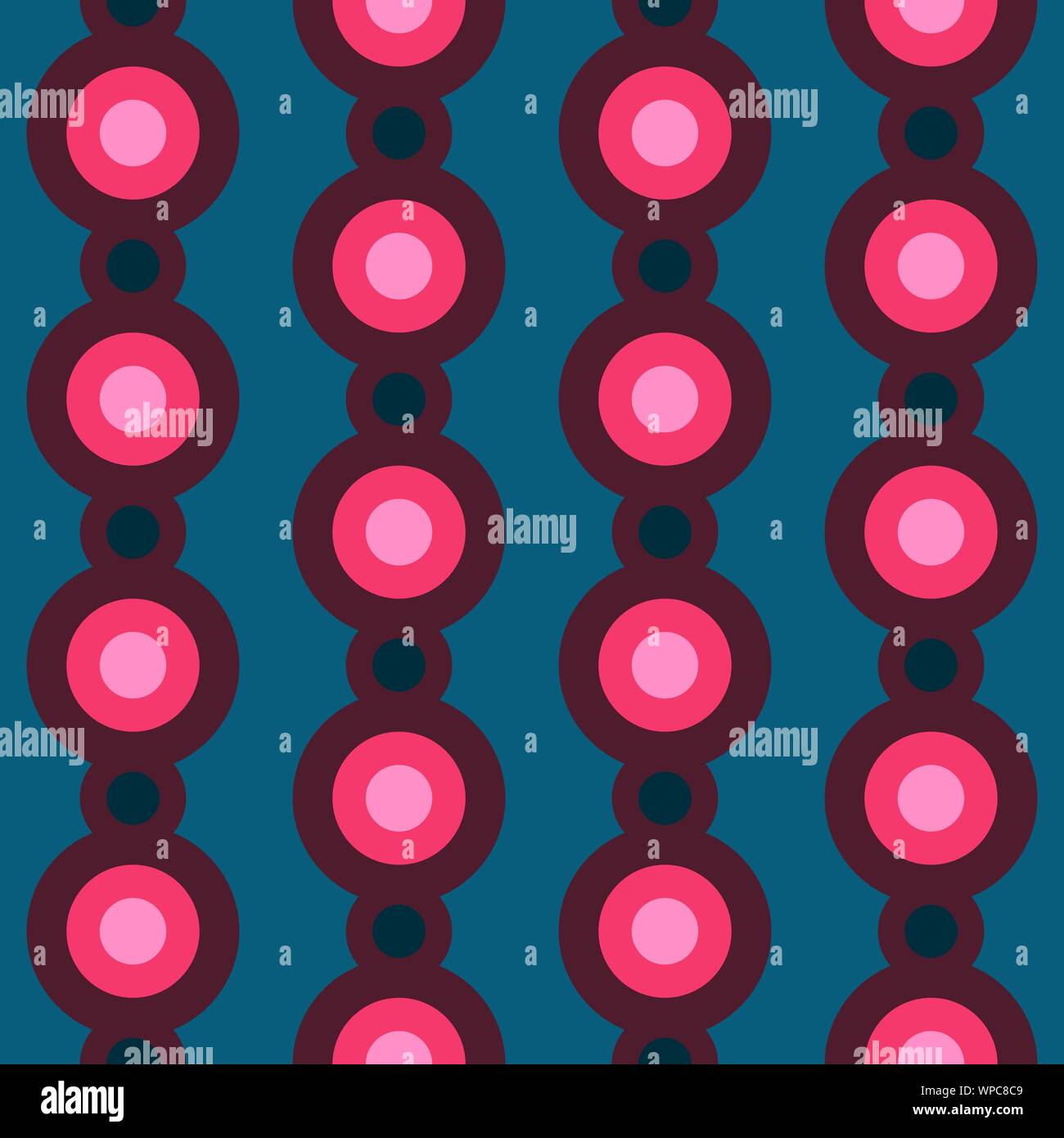 Abstract flat seamless pattern with dotted garlands. Timeless simple vector pattern. Stock Vector