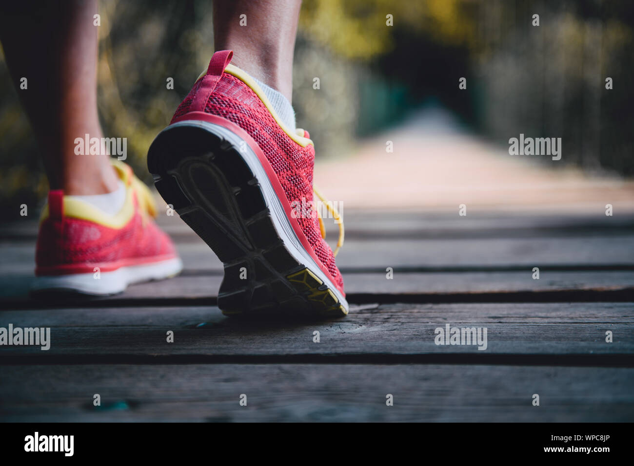 Close up picture of runners shoes Stock Photo Alamy