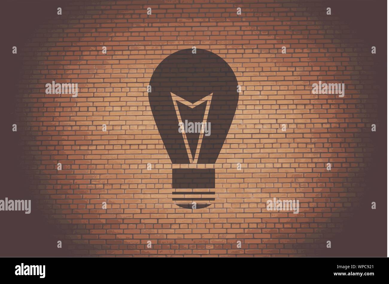 Light lamp icon symbol Flat modern web design with long shadow and ...