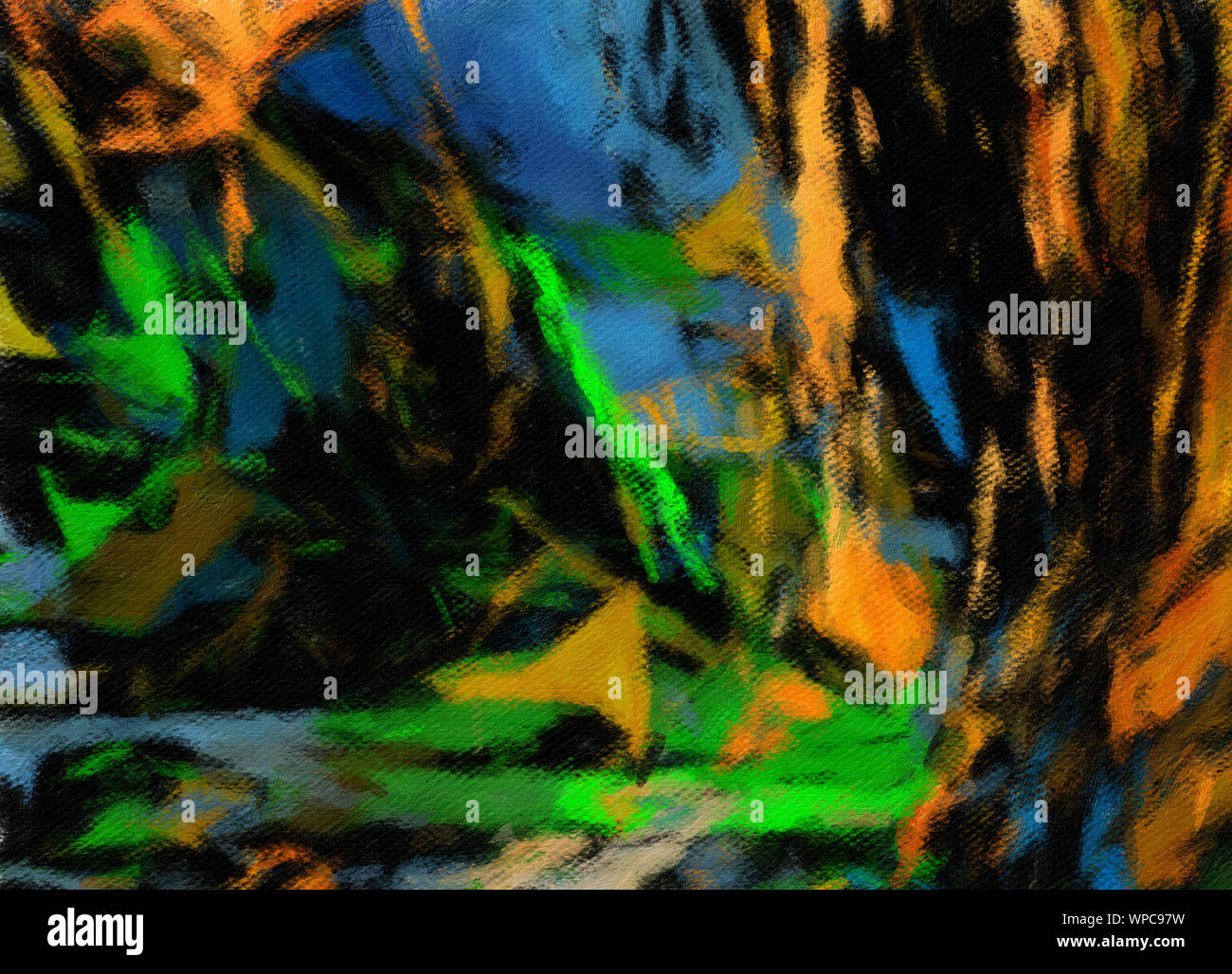 Abstract painting graphic fractal art. Creative template for decor ...
