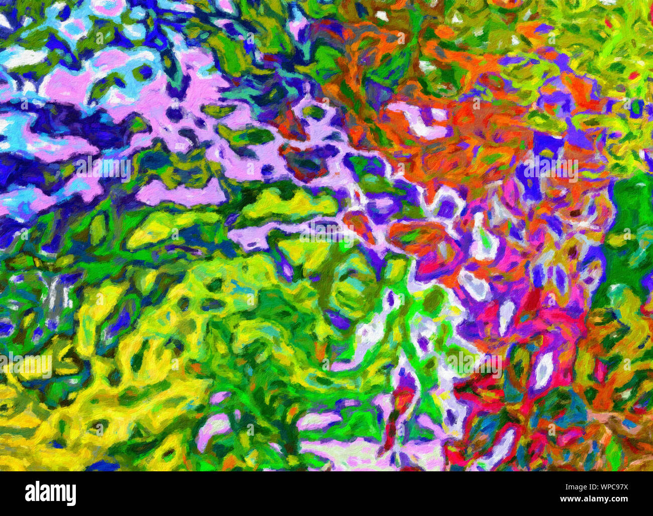 Abstract painting graphic fractal art. Creative template for decor ...
