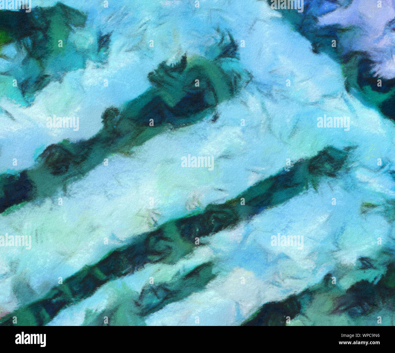 Abstract colorful stripes. Digital design painting impressionism ...