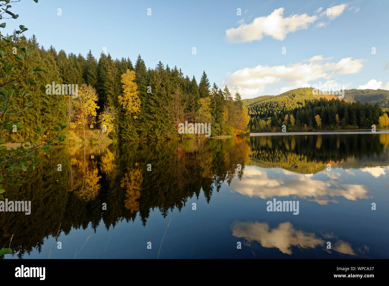 Clouds Reflecting in Lake Stock Photo - Alamy