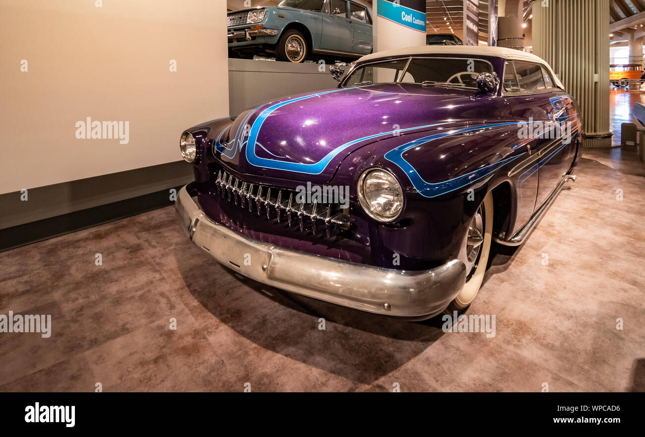 Dearborn, Mi, Usa - March 2019: The 1949 Mercury Convertible car presented in the Henry Ford Museum of American Innovation. Stock Photo