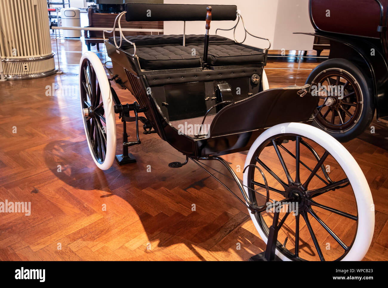 Dearborn, Mi, Usa - March 2019: The 1899 Duryea trap presented in the Henry Ford Museum of American Innovation. Stock Photo