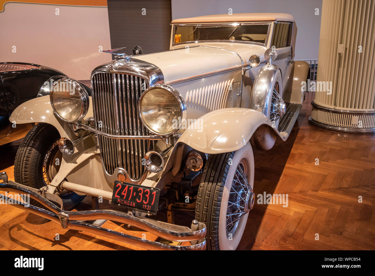 Dearborn, Mi, Usa - March 2019: The 1931 Duesenberg model J convertible victoria presented in the Henry Ford Museum of American Innovation. Stock Photo