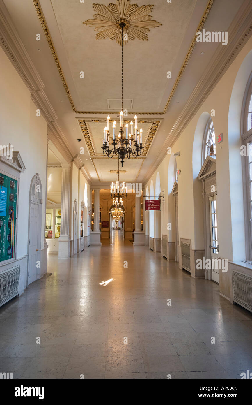 Dearborn, Mi, Usa - March 2019: The Henry Ford Museum of American Innovation hallways. Stock Photo