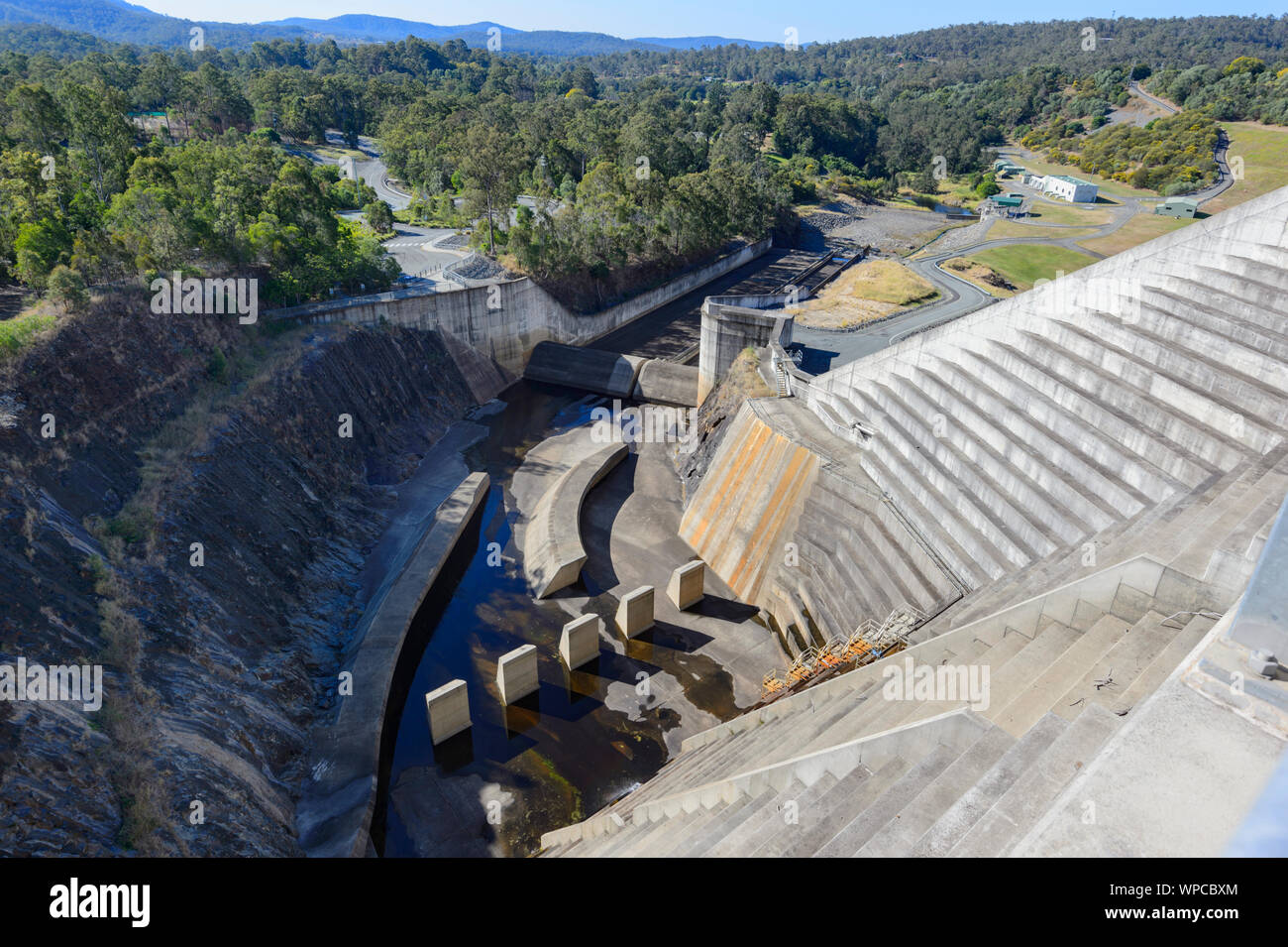 View of the spillway of the Hinze Dam on the Nerang River, Queensland