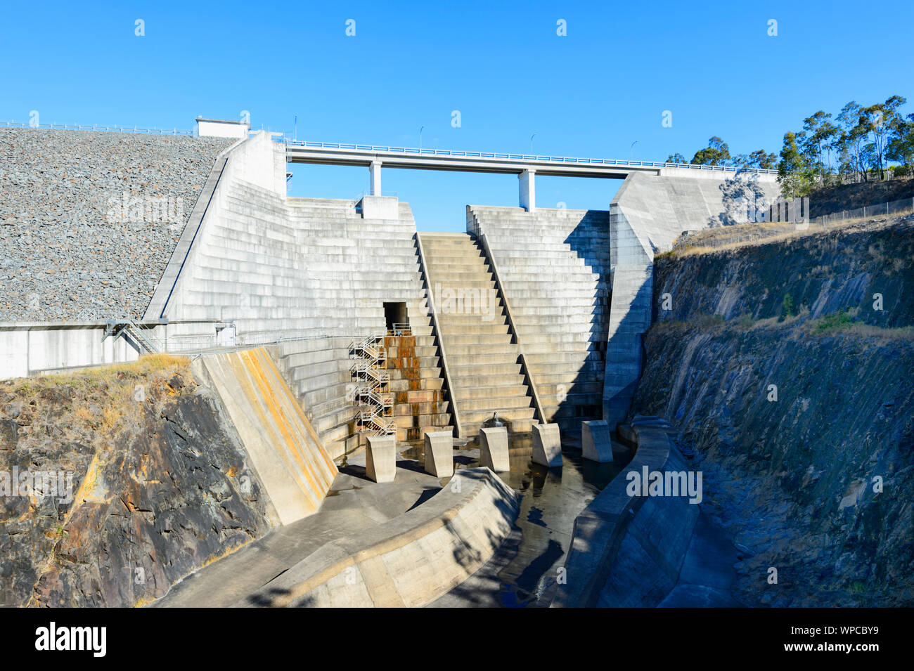 View of the spillway of the Hinze Dam on the Nerang River, Queensland