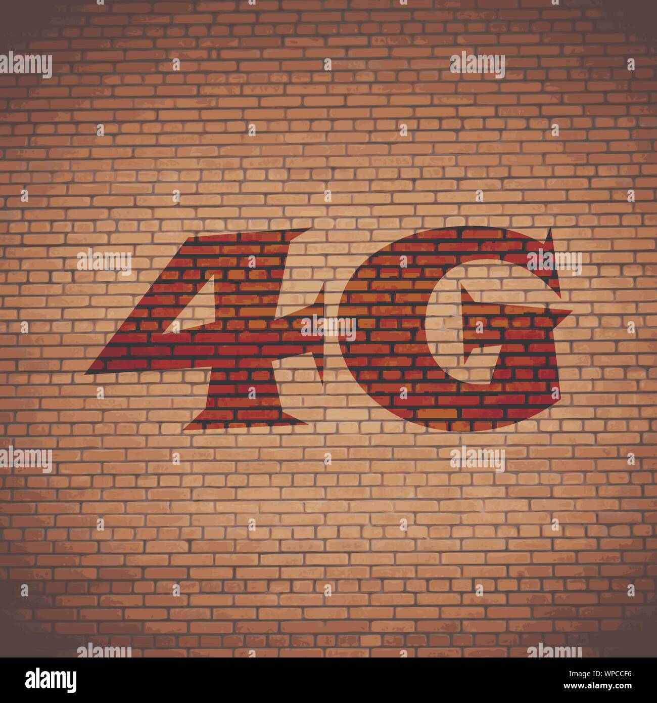 4G icon symbol Flat modern web design with long shadow and space for ...