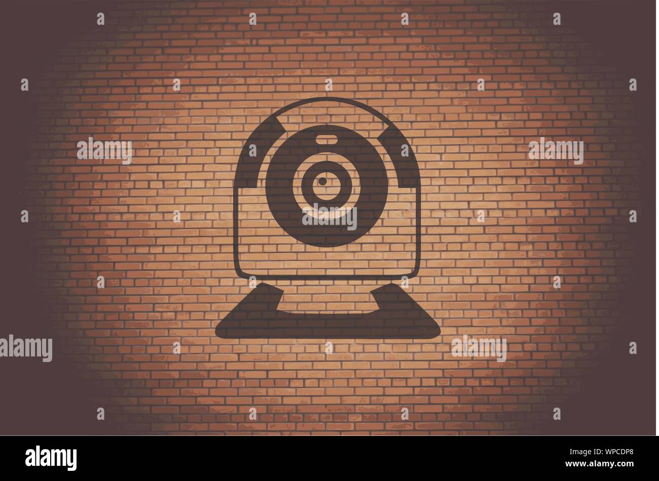 Webcam icon symbol Flat modern web design with long shadow and space for your text. Vector Stock Vector