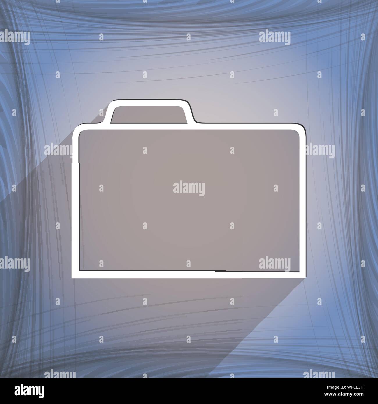 Document folder icon symbol Flat modern web design with long shadow and ...
