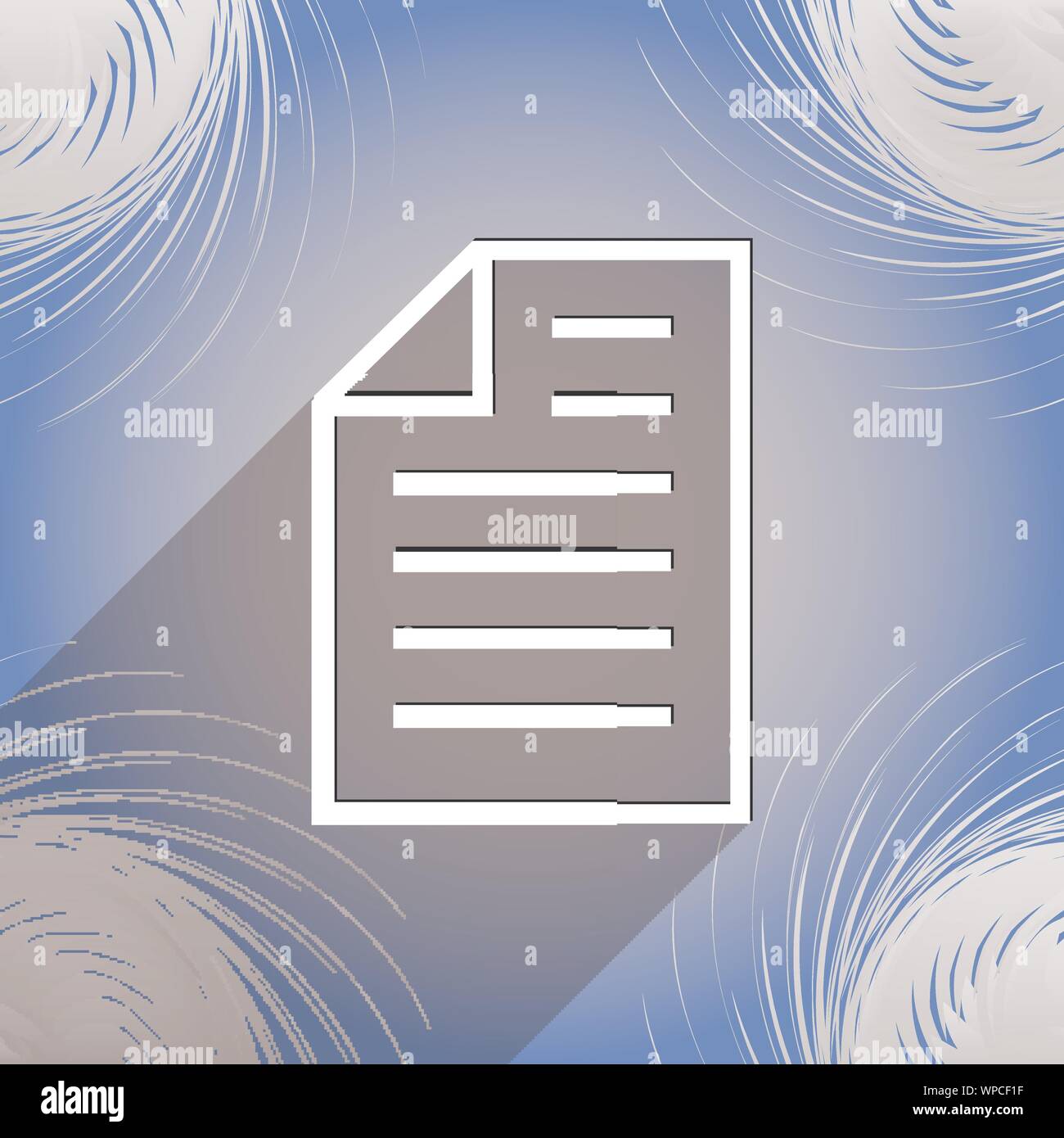 Text file icon symbol Flat modern web design with long shadow and space ...