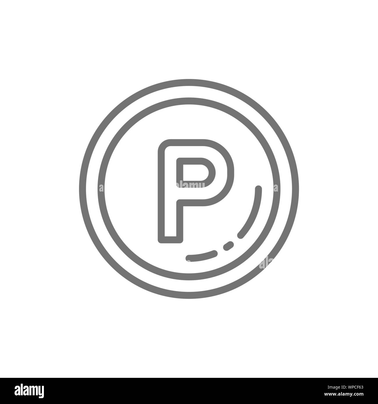 Vector car parking sign allowed line icon Stock Vector Image & Art Alamy