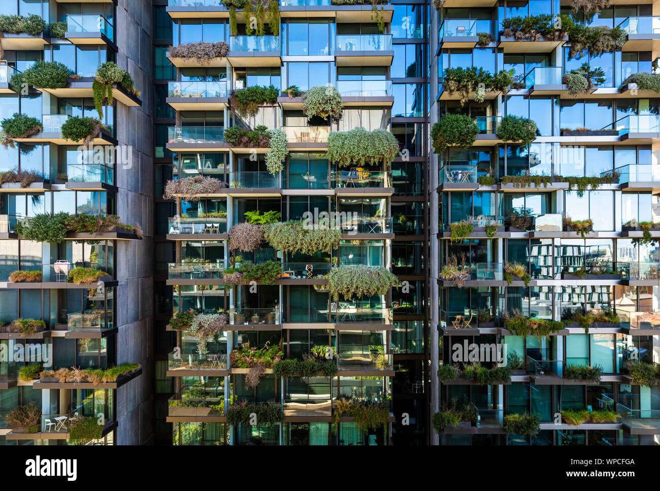 One Central Park in Sydney - a unusual green building Stock Photo
