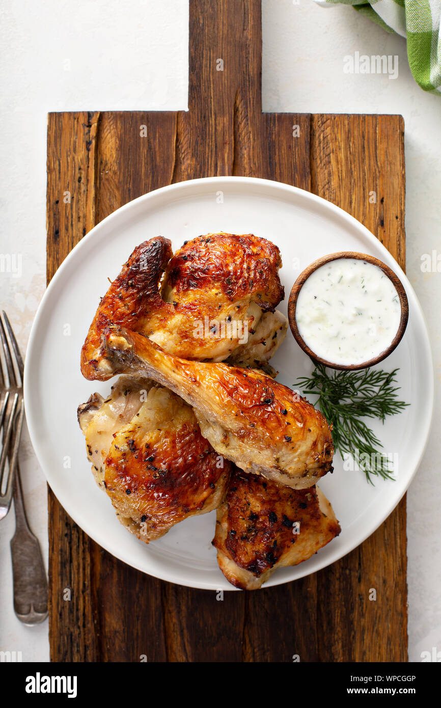 baked chicken with tzatziki sauce
