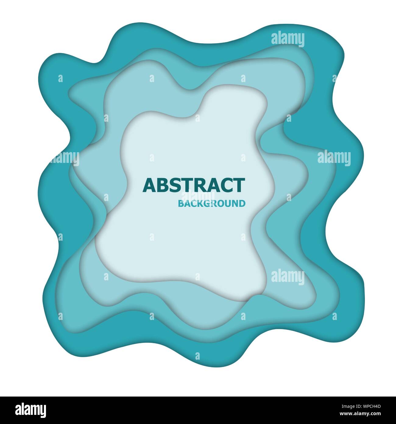 Green paper cut abstract background, stock vector Stock Vector