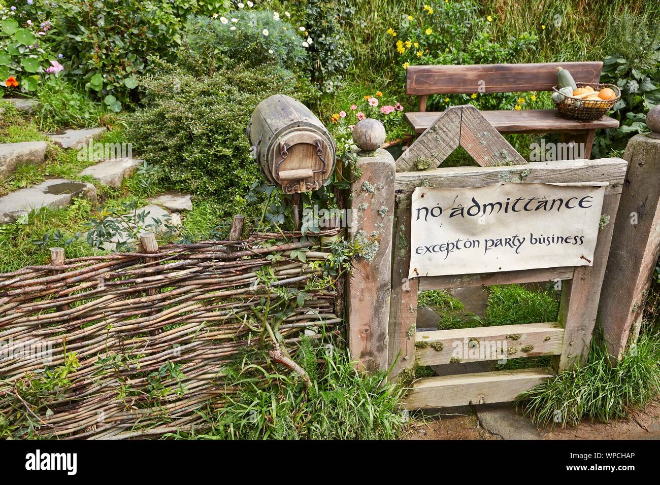 Hobbiton Movie Set Stock Photo