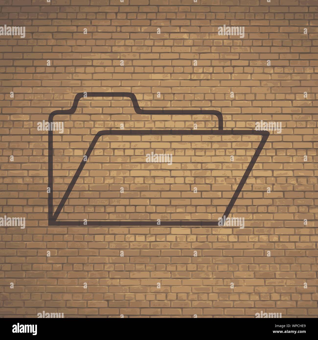 Document folder icon symbol Flat modern web design with long shadow and ...